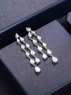 Crystal Drop Earrings - Accessory