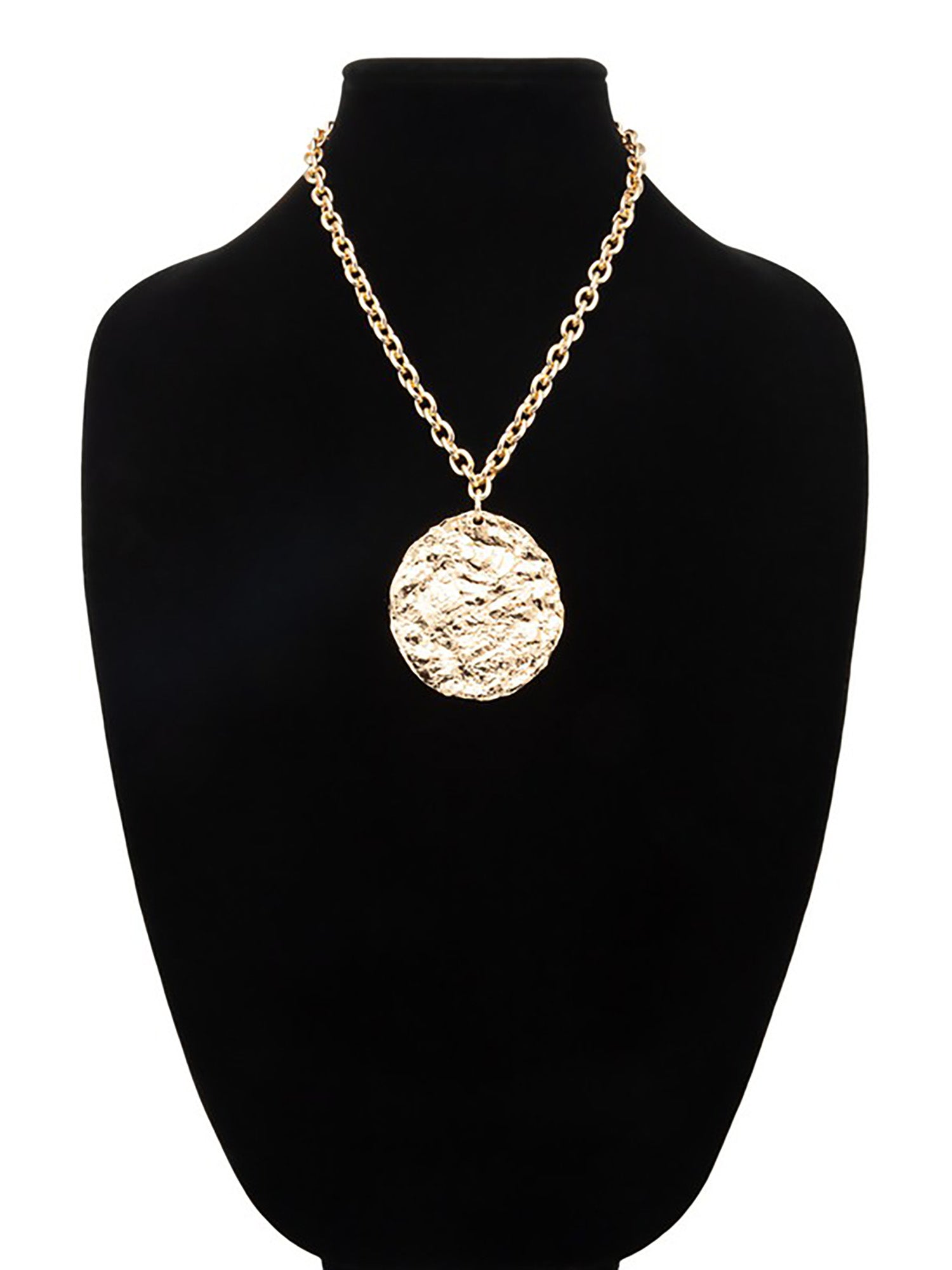 Hammered Power Pendant Necklace