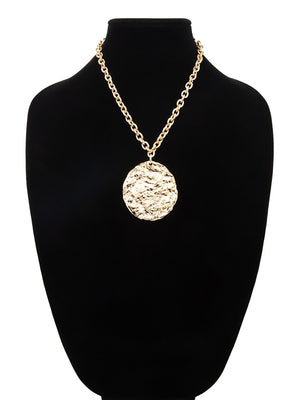 Hammered Power Pendant Necklace - Accessory