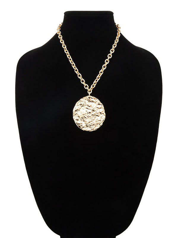 Hammered Power Pendant Necklace - Accessory