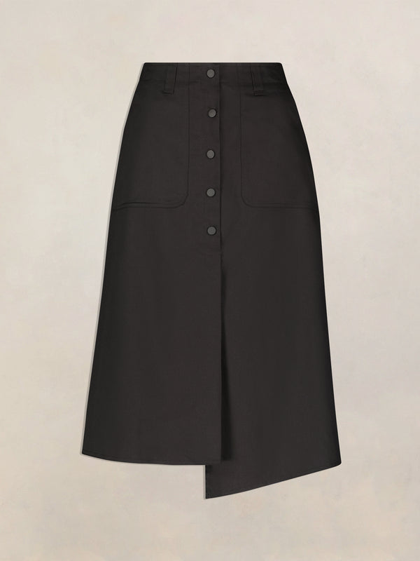 Pink Orchid Ava A-Line Twill Black Skirt