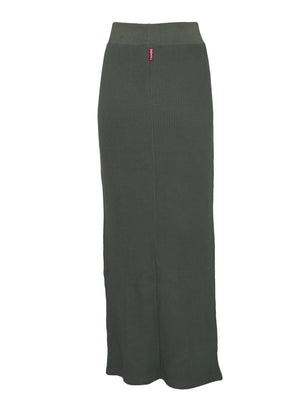 Hard Tail Wide Ribbed Column Skirt (CMR-05) - Skirts