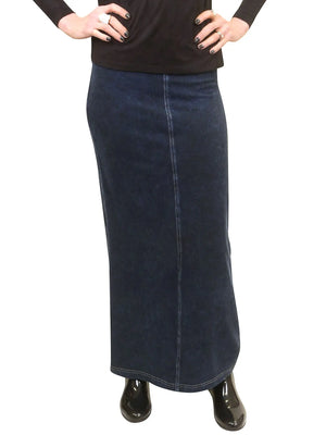Hardtail Long Denim Closed Slit Skirt (Style WJ-114) Hard Tail