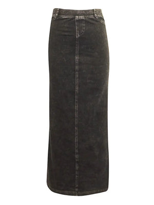 Hardtail Long Denim Closed Slit Skirt (Style WJ-114) -   Designers