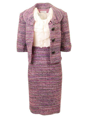 Kay Unger Two Piece Tweed Dress -   Dresses
