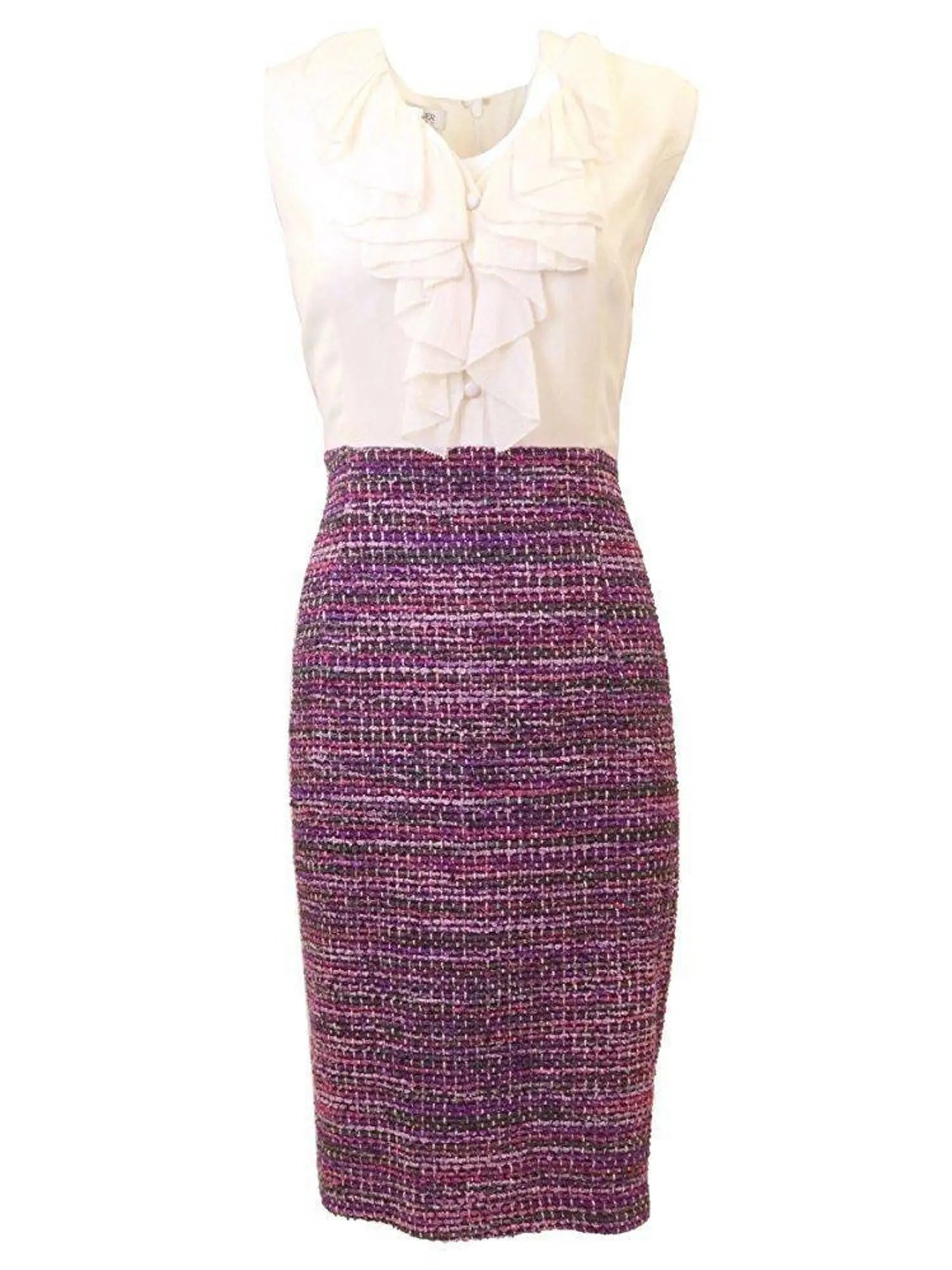 Kay Unger Two Piece Tweed Dress -   Dresses