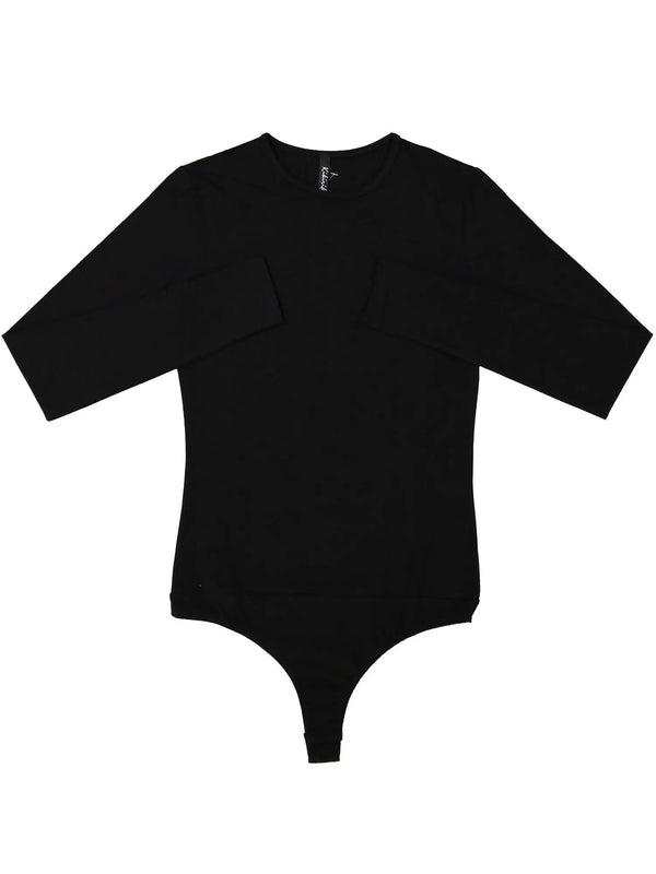 Kikiriki Cotton Long Sleeve Bodysuit -   Tops