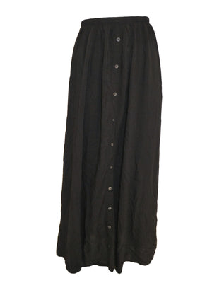 Hard Tail Rayon Button Front Maxi Skirt (Style RV-92) - Skirts