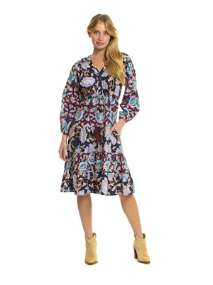 Floral Midi Dress | Tolani - Dresses