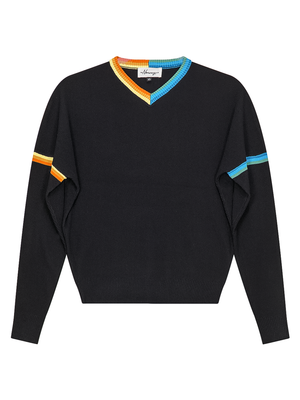 The Norway Club Drop Sleeve Ribbed Sweater - Tops