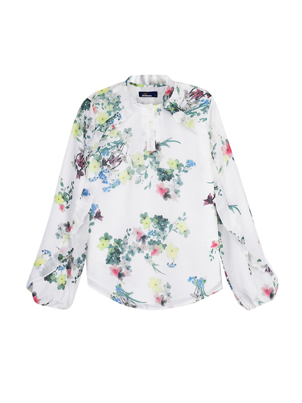 Dominic Floral Ruffle Blouse