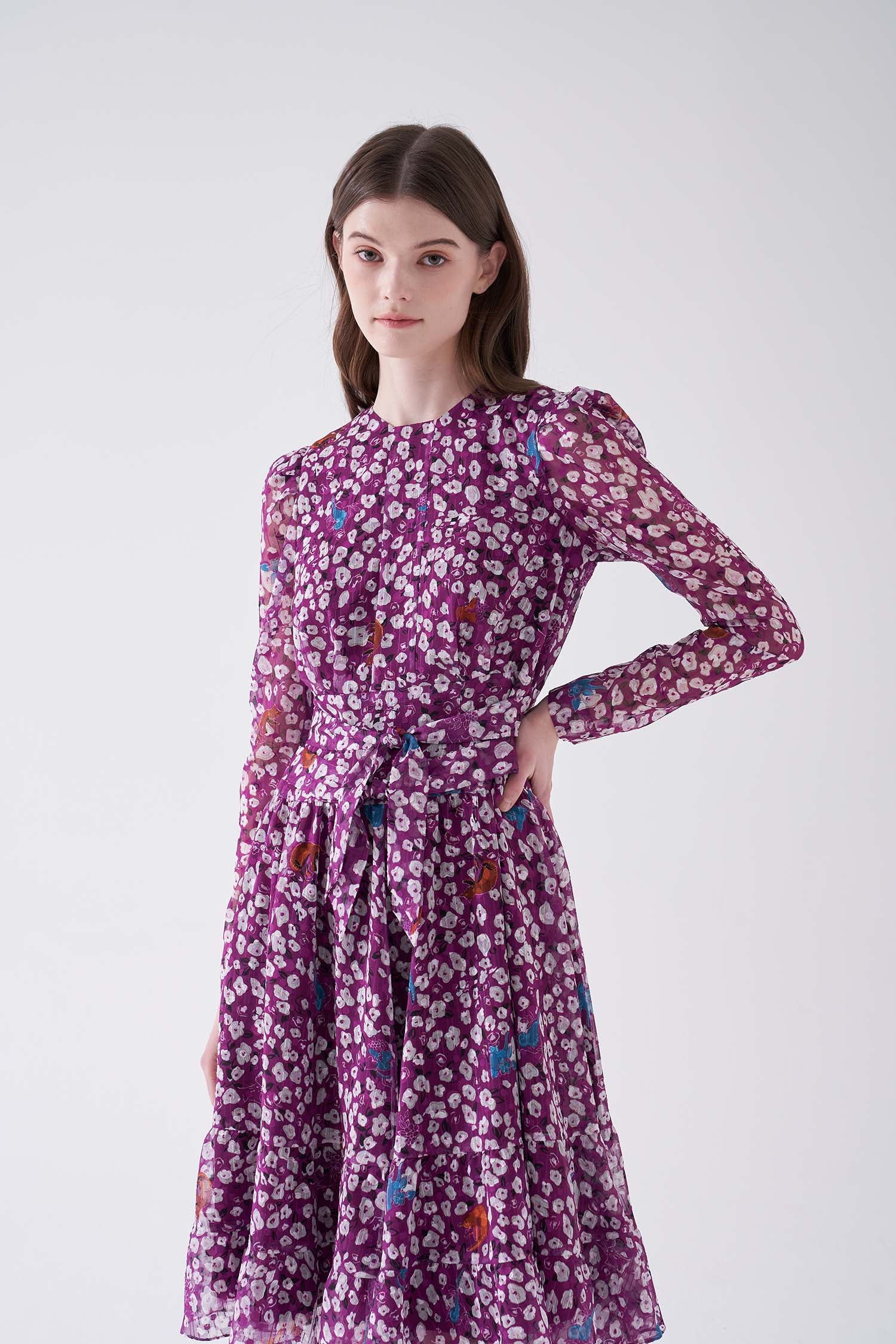 Nora Dress Abstract Flowers