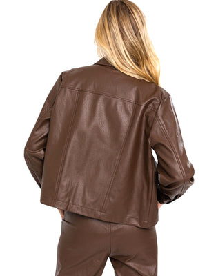 Gilli Faux Leather Jacket - Tops