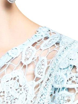 Eterna Butterfly Sleeve Lace Dress - Dresses