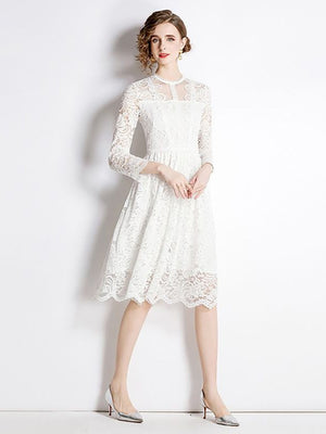 Eterna White Lace Dress