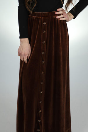 Lilac Designz Velvet Midi Skirt