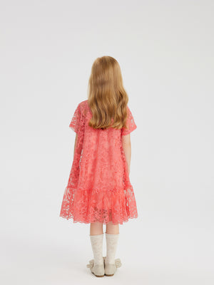 JNBY Lace Ruffle Bottom Dress