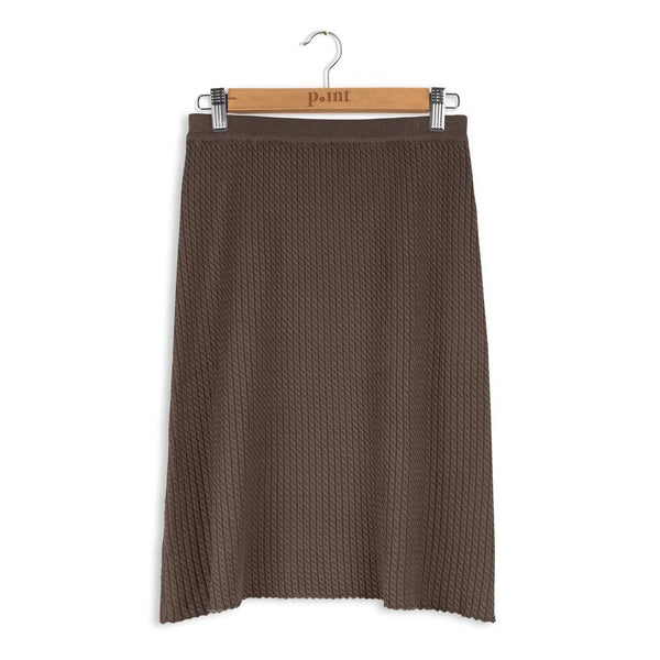 Point Cableknit Straight Maxi Skirt main image 1