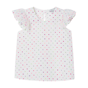 Stella McCartney Embroidered Dots Tulle Top Front