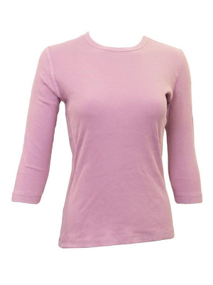Riff 3/4 Sleeve Ribbed T-Shirt - PinkOrchidFashion