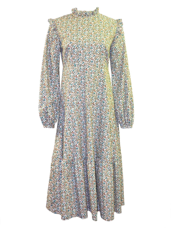 Argyle Floral Print Dress - Dresses