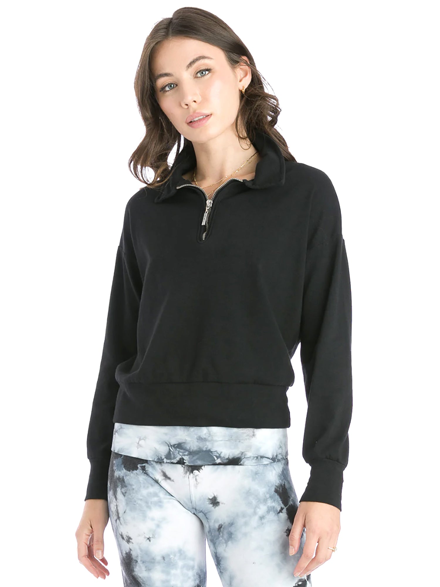 Hard Tail Preppy Half-Zip Pullover Top (Style B-173)