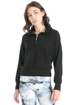 Hard Tail Preppy Half-Zip Pullover Top (Style B-173) Hard Tail
