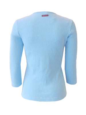 Hard Tail Wide Ribbed 3/4 Sleeve Henley Shirt (CMR-01)