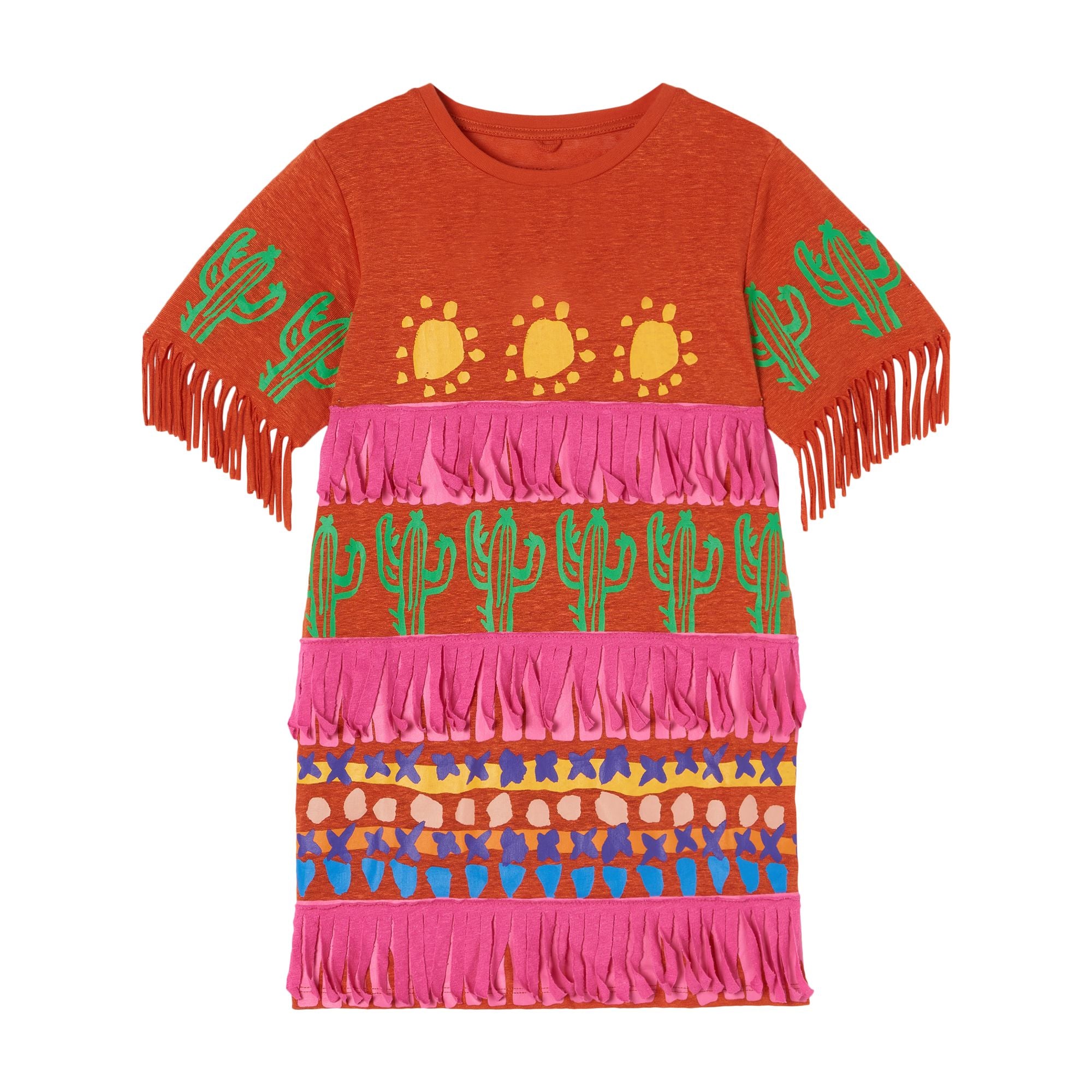 Stella McCartney Tribal Fringe Jersey Dress