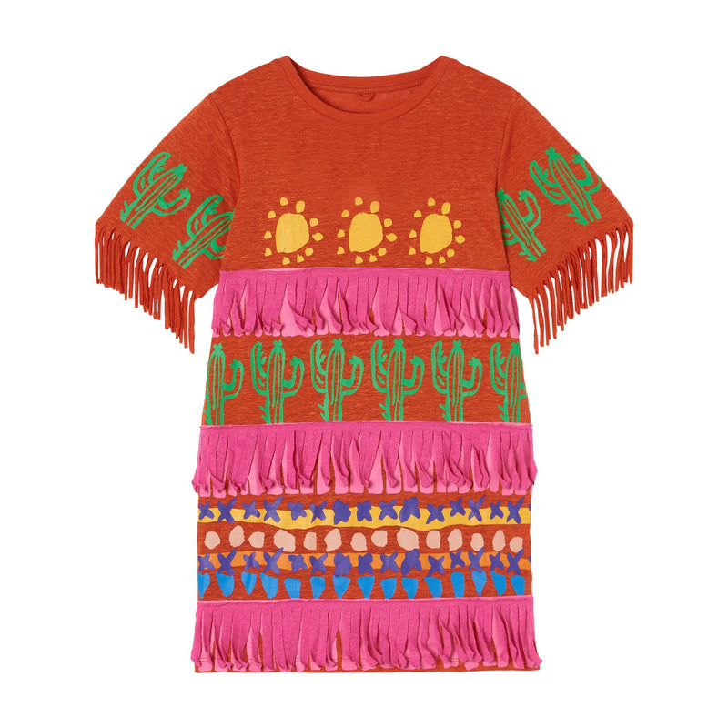 Stella McCartney Tribal Fringe Jersey Dress - Baby & Toddler Dresses