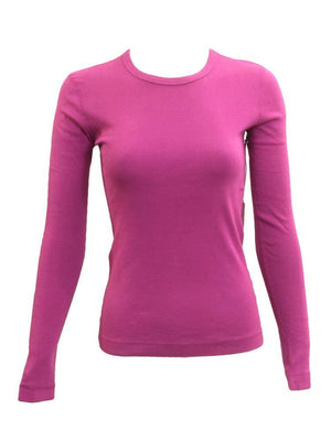Three Dots Crewneck Long Sleeve Shirt (Bright) - PinkOrchidFashion