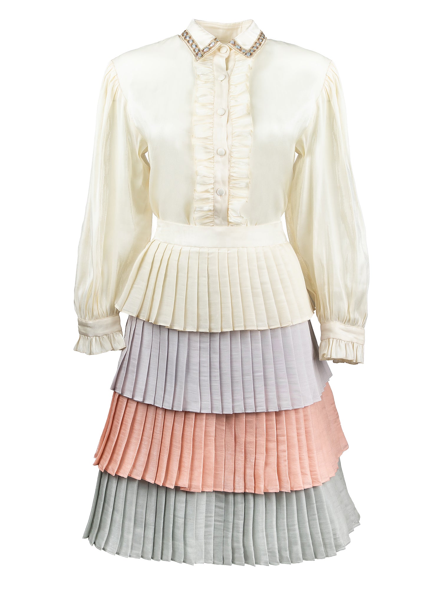 Esteem Couture Pleated Layer Skirt