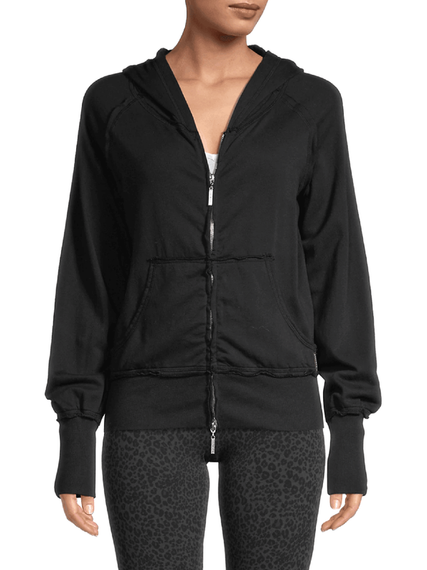 Hard Tail Double Zip  Slouchy Hoodie FW-36