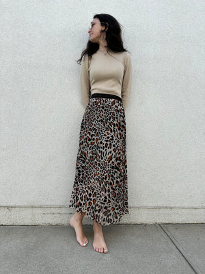 Latino Pleat & Print Skirt - Skirts