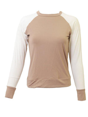 Objex Color-Block Long Sleeve Top - PinkOrchidFashion
