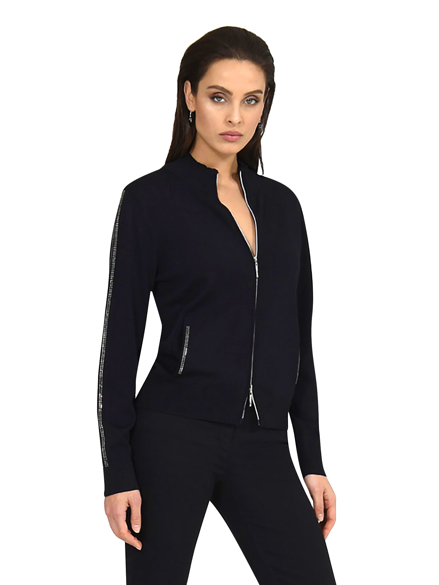 I Cona I'cona Diamond Zip Jacket - Tops - PinkOrchidFashion