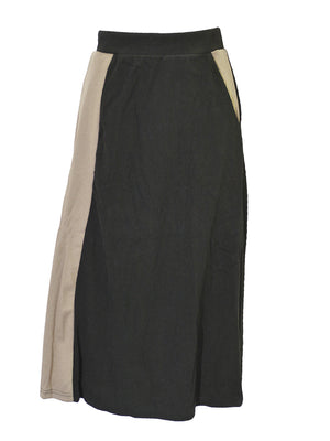 Modaliani Ribbed Colorblock Midi Skirt - Skirts