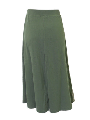 Modaliani Ribbed Colorblock Midi Skirt - Skirts