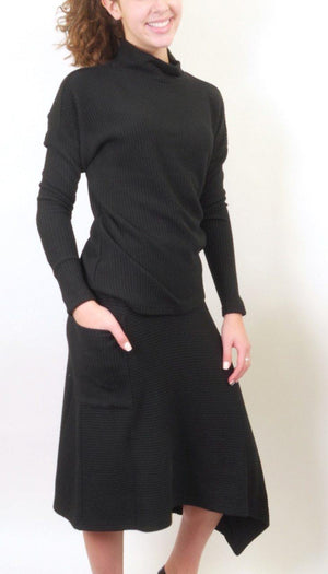 Maxmrkt Knit Ribbed Skirt