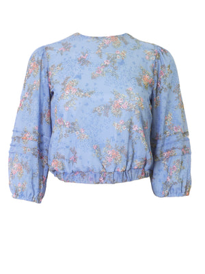 Miss Issippi Mesh Floral Cropped Top
