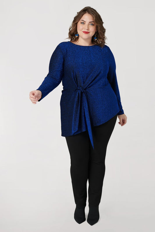 Maree Pour Toi Shimmer Asymmetrical Top - Tops