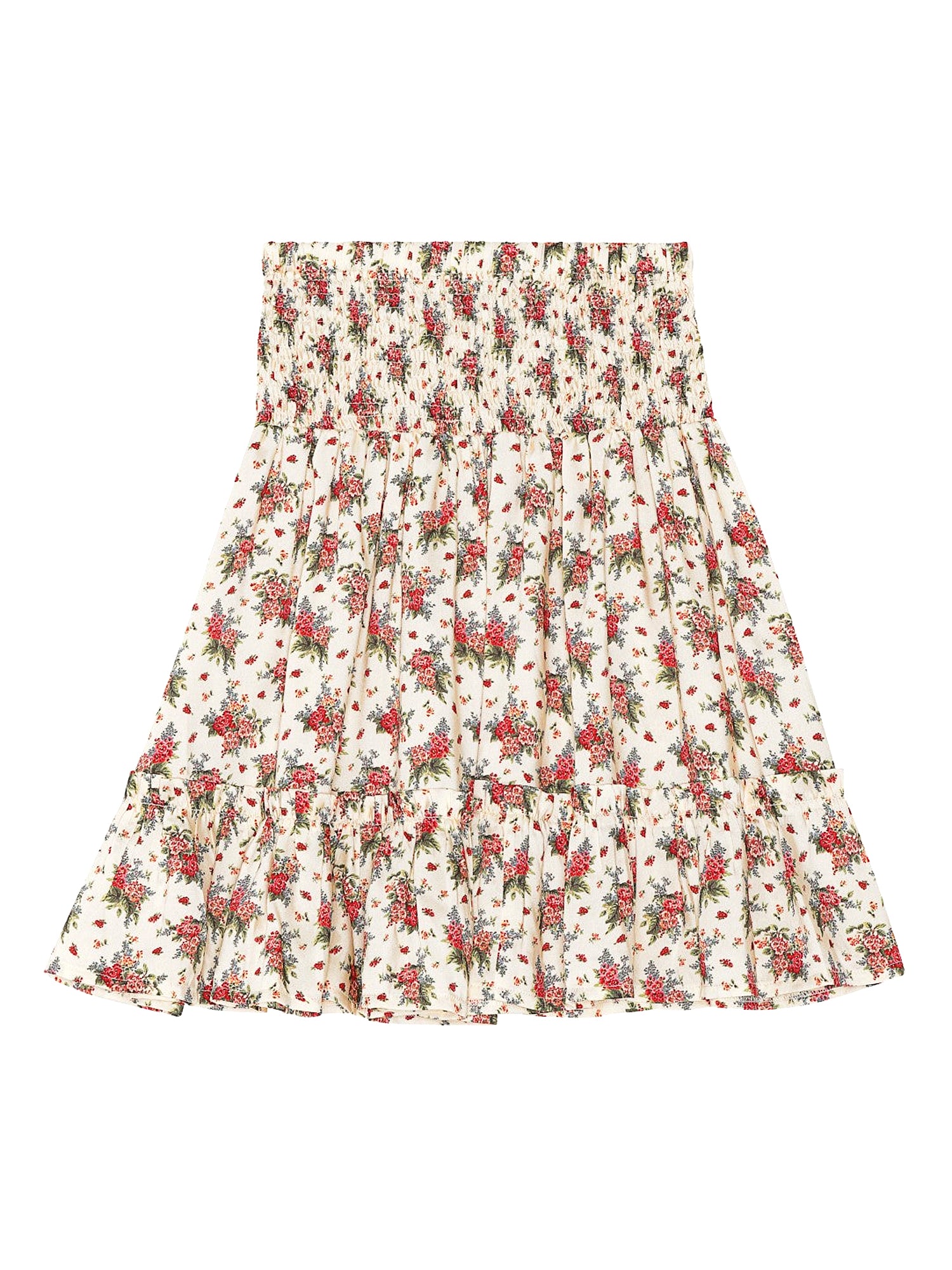 Christina Rohde Floral Smocked Waist Skirt - Skirts