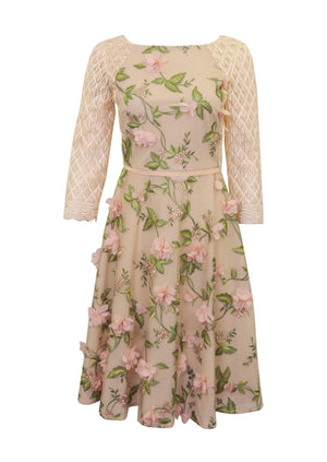 Womma Floral Applique Dress - PinkOrchidFashion