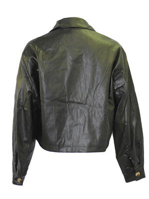 Papermoon Serena Collared Leather Jacket