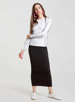 Third by Cee Ribbed Maxi Skirt - PinkOrchidFashion