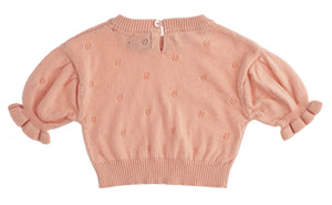Tocoto Vintage Knit Short Sleeve Top - PinkOrchidFashion
