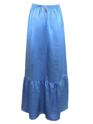 Hard Tail Satin Ruffle Maxi Skirt (Style: SAT-27)