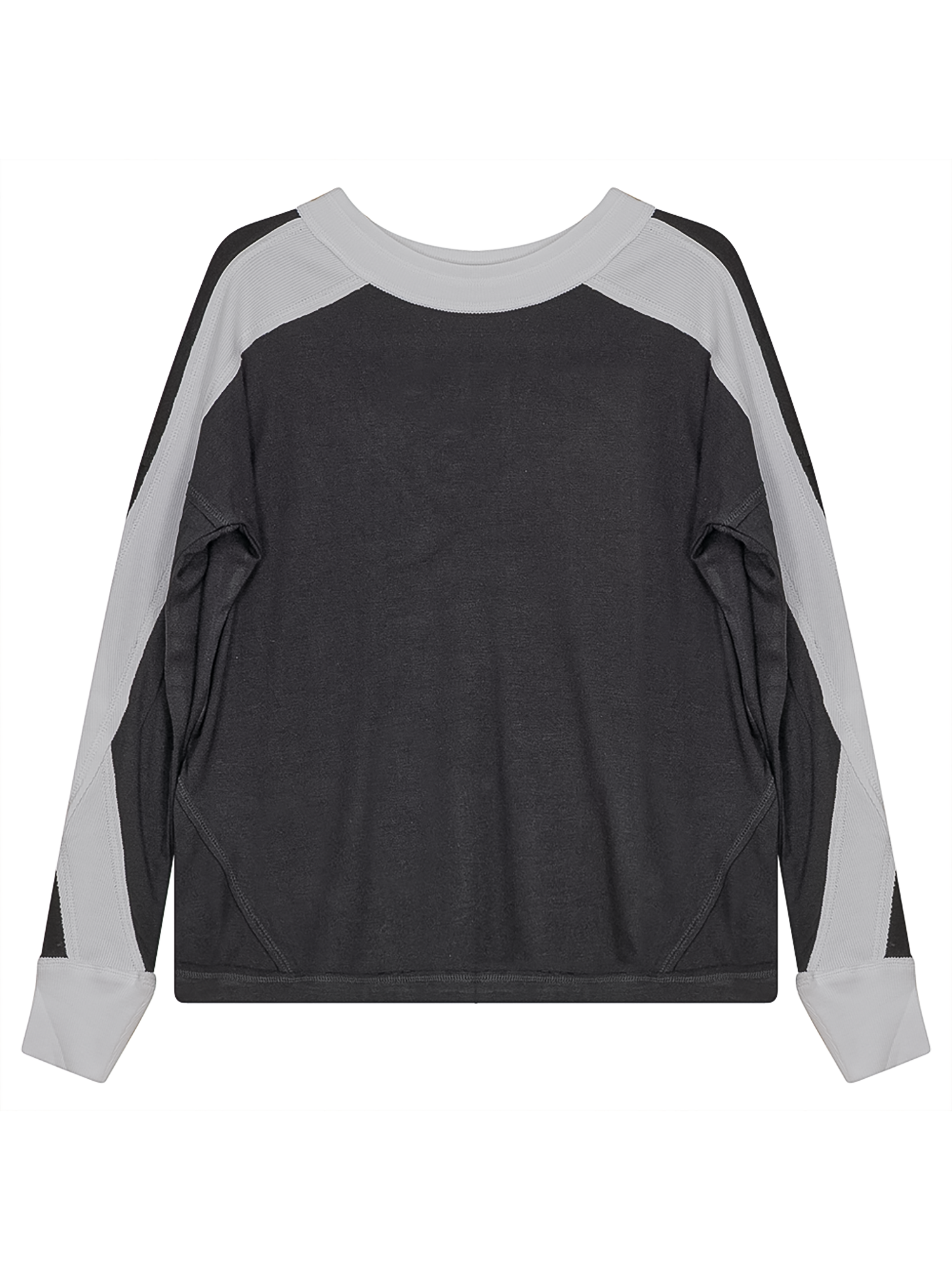 Unclear Contrast Rib Top - Tops