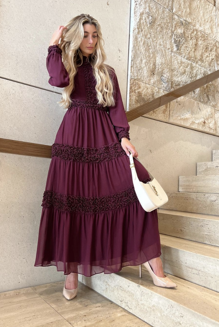 Legally Red Chiffon Maxi Dress Dresses 2 Navy