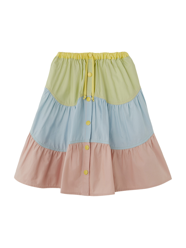 Stella McCartney Colorblock Wave Skirt - Skirts - PinkOrchidFashion